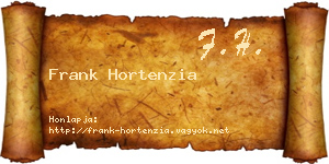 Frank Hortenzia névjegykártya